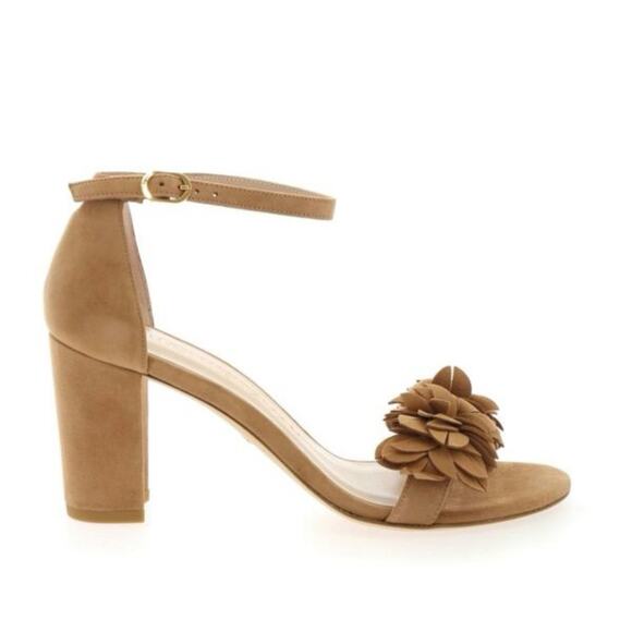 Stuart Weitzman Flower Sandals In Brown 8.5 Retails $514 - Picture 1 of 11